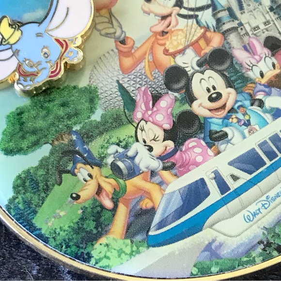 Walt Disney World Mickey & Friends on Monorail Collectible Oval Magnet 2” Metal - Picture 8 of 12